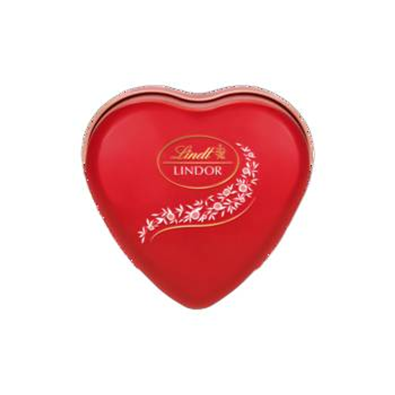 Lindt LINDOR Milk Heart Tin 50g